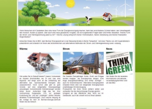 Startseite des Berliner Energie Zentrums
