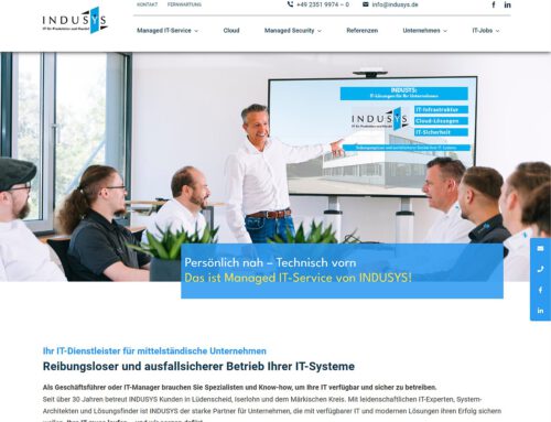 Website-Relaunch für den IT-Dienstleister INDUSYS